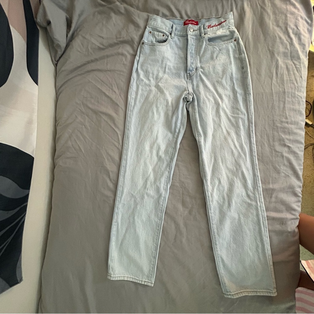 Budweiser Light Blue Straight Leg Jeans size 26